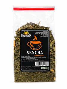 Herbata zielona sencha z pomarańczą 80g